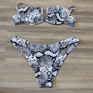 SHEIN snake print bikini size small
